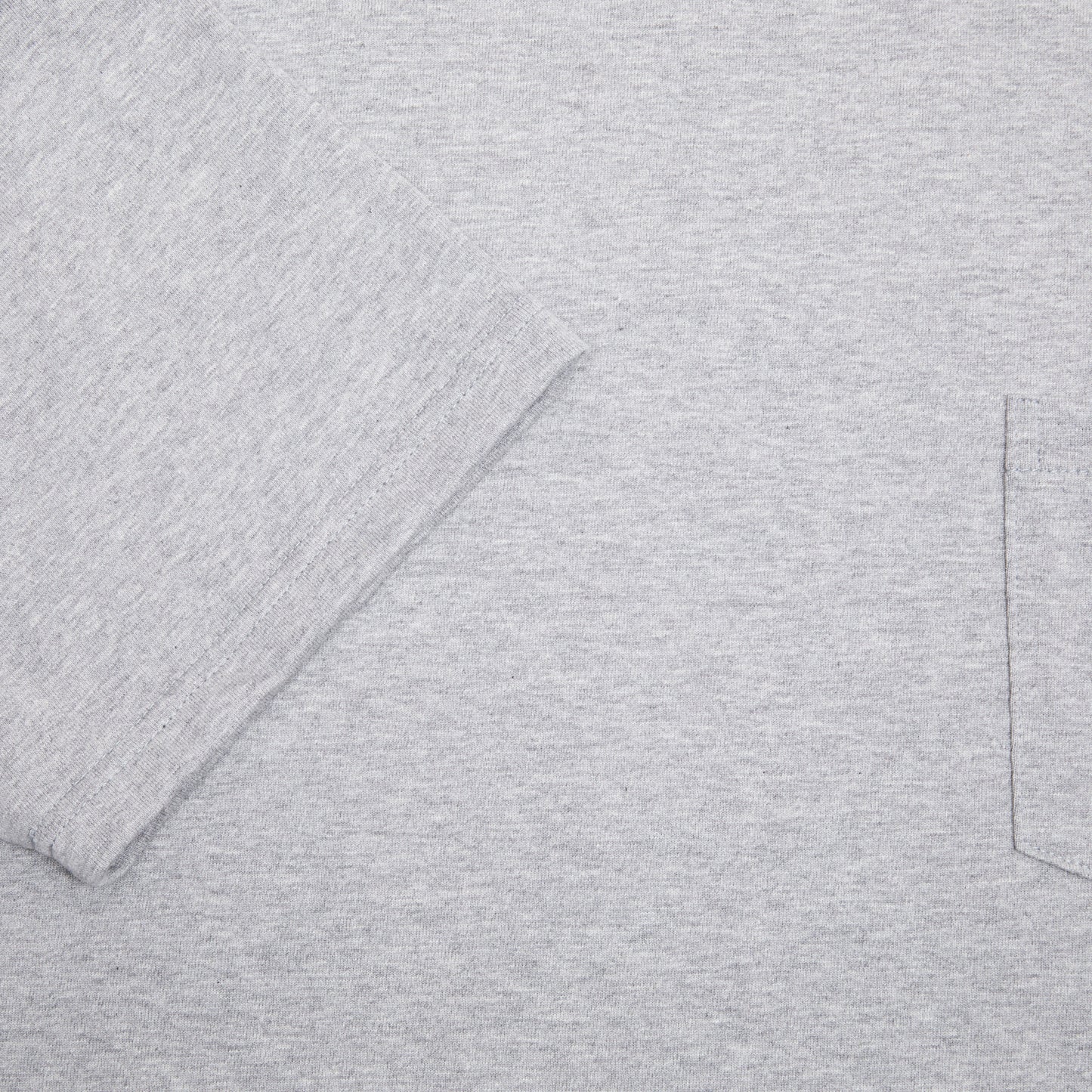 Orslow Sturdy Cotton T-shirt with Pocket in Heather Grey