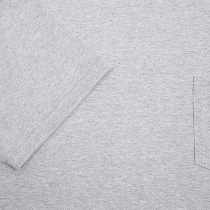 Orslow Sturdy Cotton T-shirt with Pocket in Heather Grey