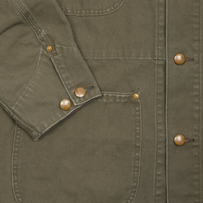 Orslow Relax Fit Coverall Jacket in Army Green 4