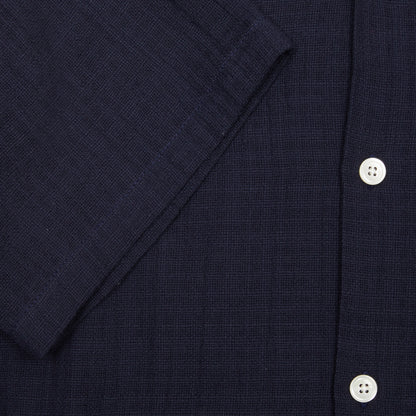 Portuguese Flannel Linen Shirt in Navy
