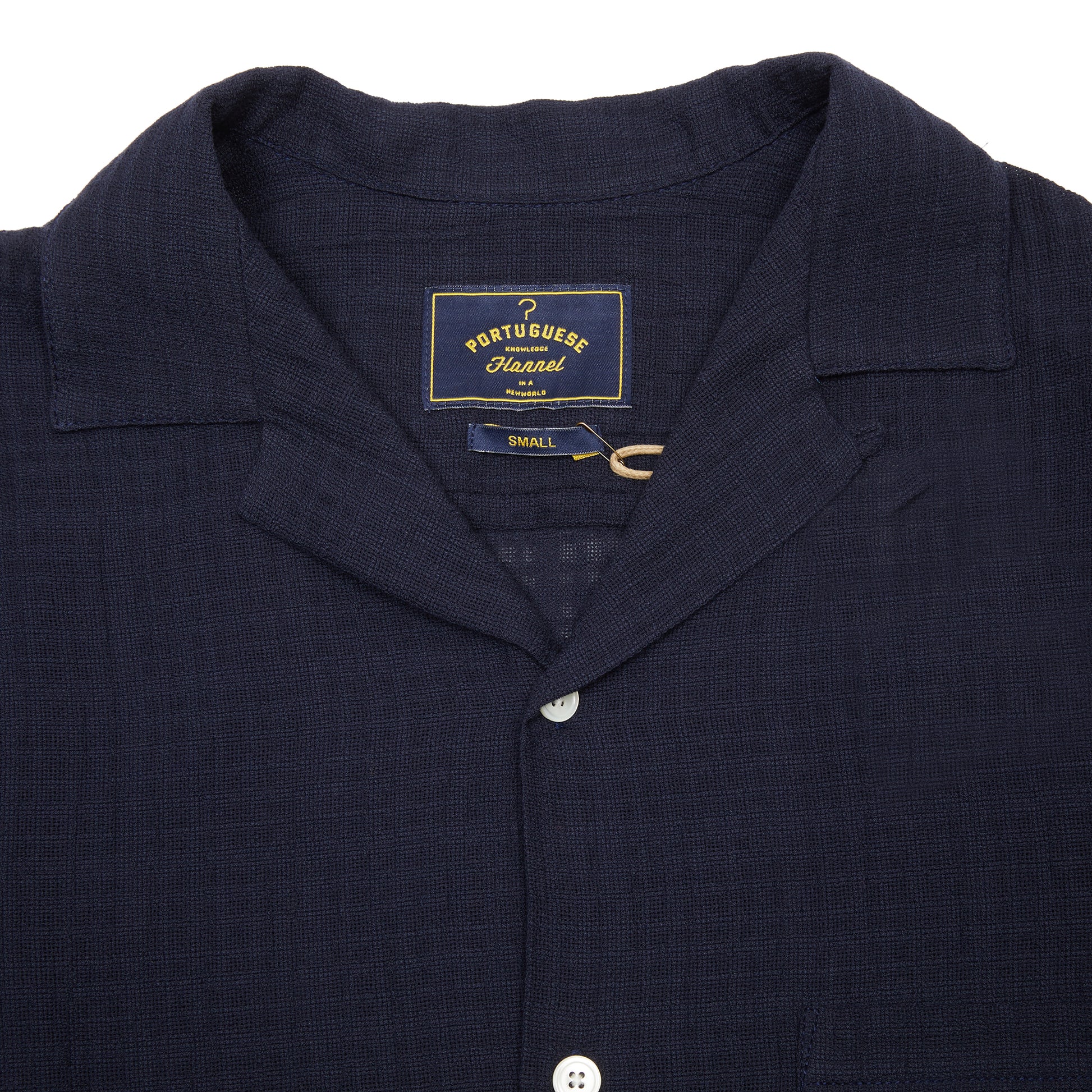 Portuguese Flannel Linen Shirt in Navy