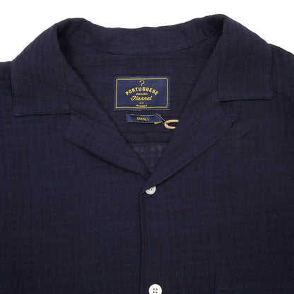 Portuguese Flannel Linen Shirt in Navy