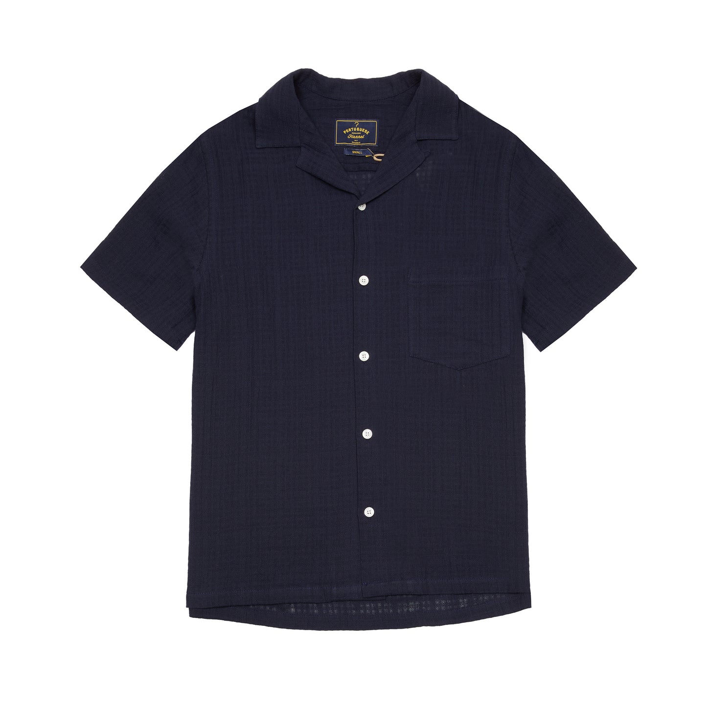 Portuguese Flannel Linen Shirt in Navy