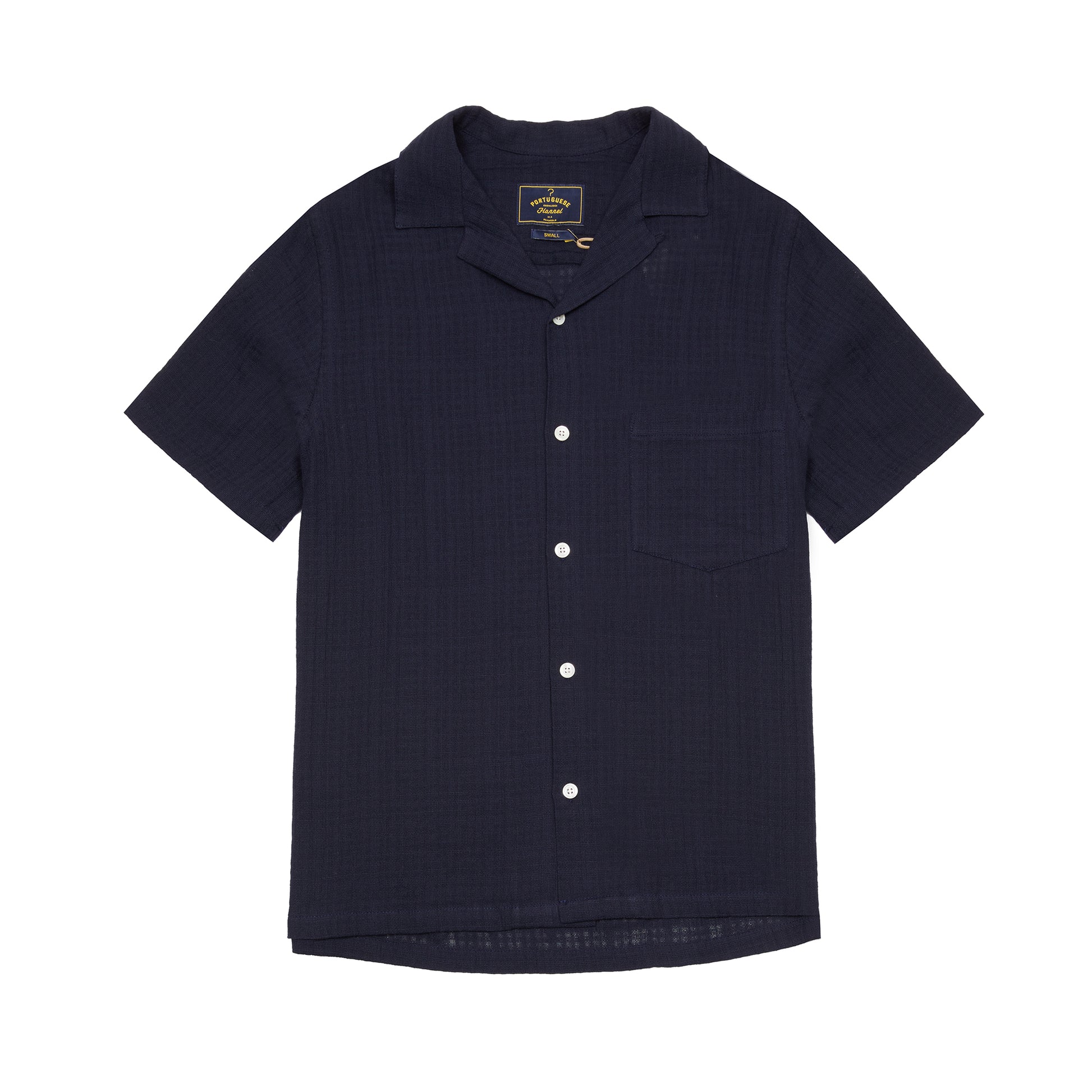 Portuguese Flannel Linen Shirt in Navy