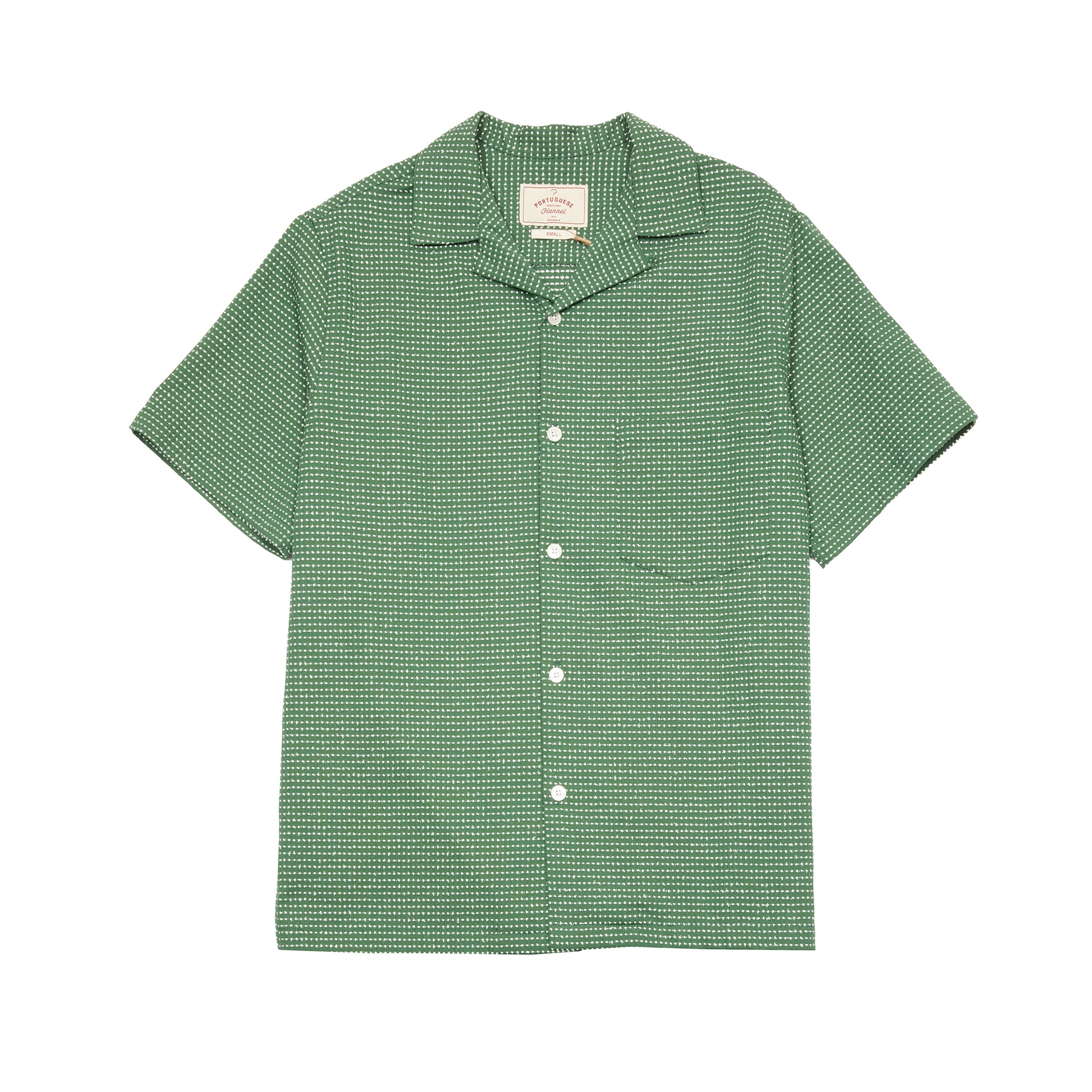 Portuguese Flannel Cotton Blend Shirt in Green
