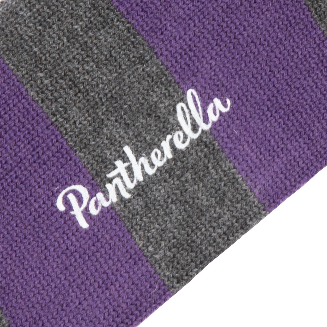 Pantherella Fairford Rugby Stripe Merino Wool Socks in Mid Grey