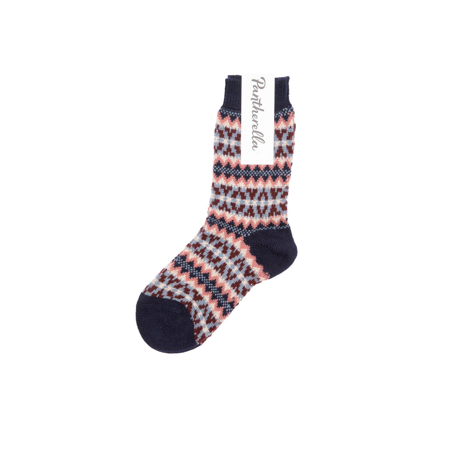 Pantherella Women's Isobel Fairisle Cashmere Socks in Navy