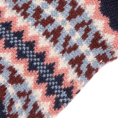 Pantherella Women's Isobel Fairisle Cashmere Socks in Navy