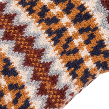 Pantherella Women's Isobel Fairisle Cashmere Socks in Maroon