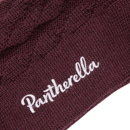 Pantherella Women's Kate Cable Knit Socks in Maroon