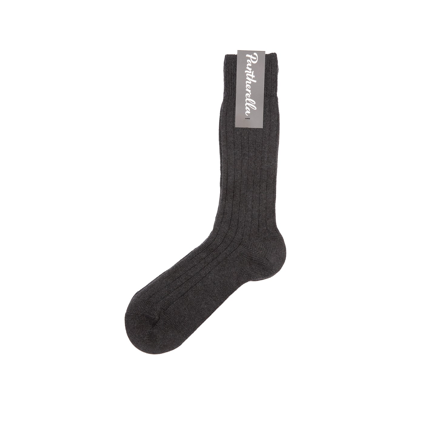 Pantherella Waddington Cashmere Rib Socks in Charcoal