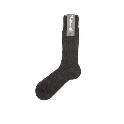 Pantherella Waddington Cashmere Rib Socks in Charcoal