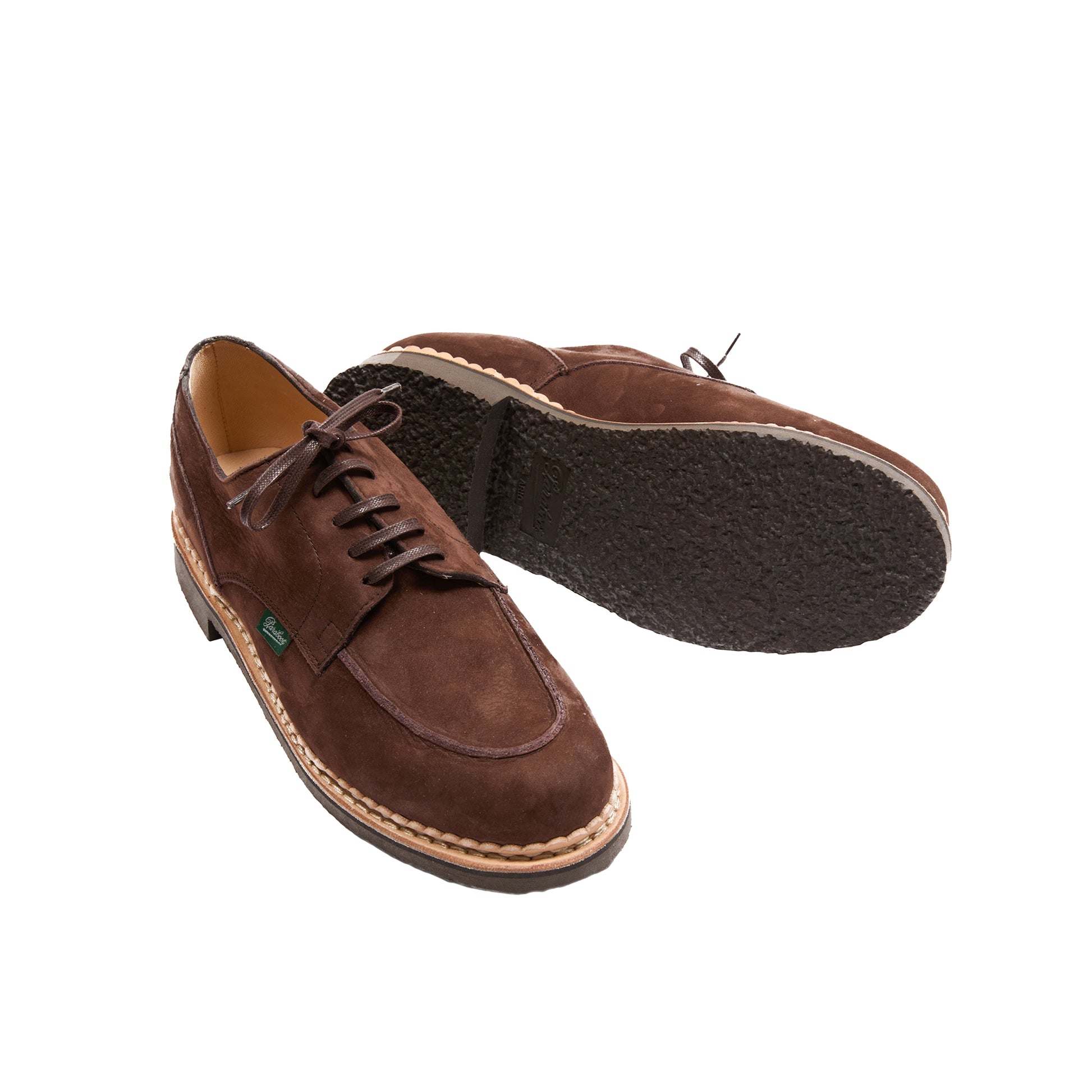 Paraboot Chambord Taurillon Nubuck Shoe in Chocolat