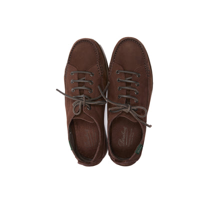 Paraboot Malibu Taurillon Nubuck Shoe in Chocolat