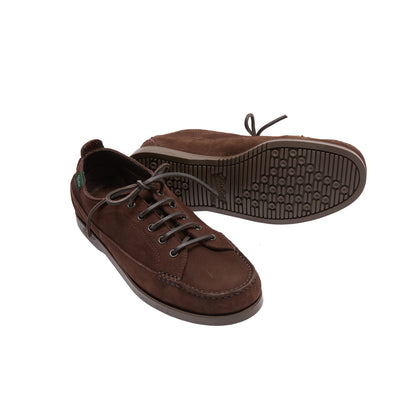 Paraboot Malibu Taurillon Nubuck Shoe in Chocolat