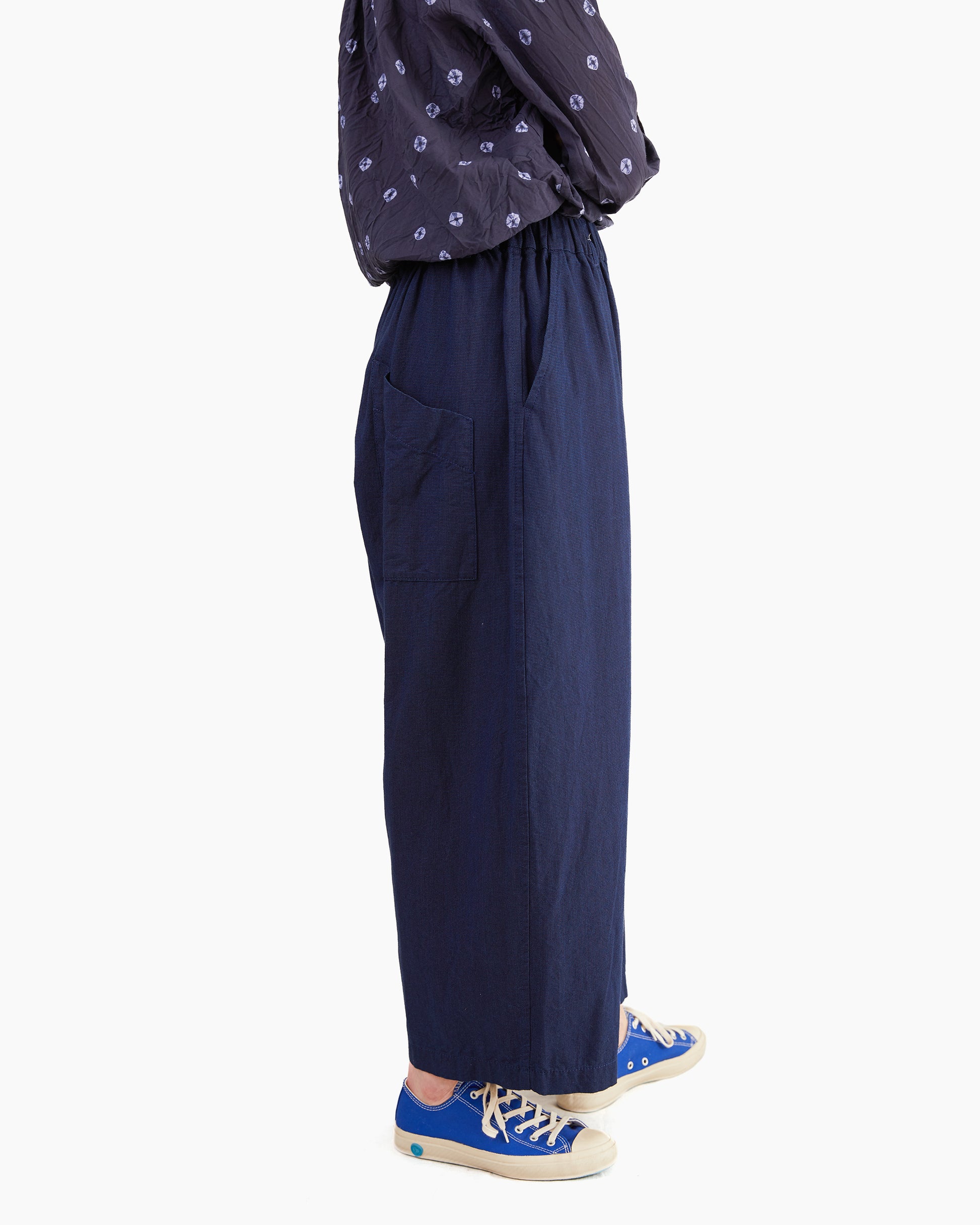 Pas de Calais Linen Indigo Chambray Pants in Navy
