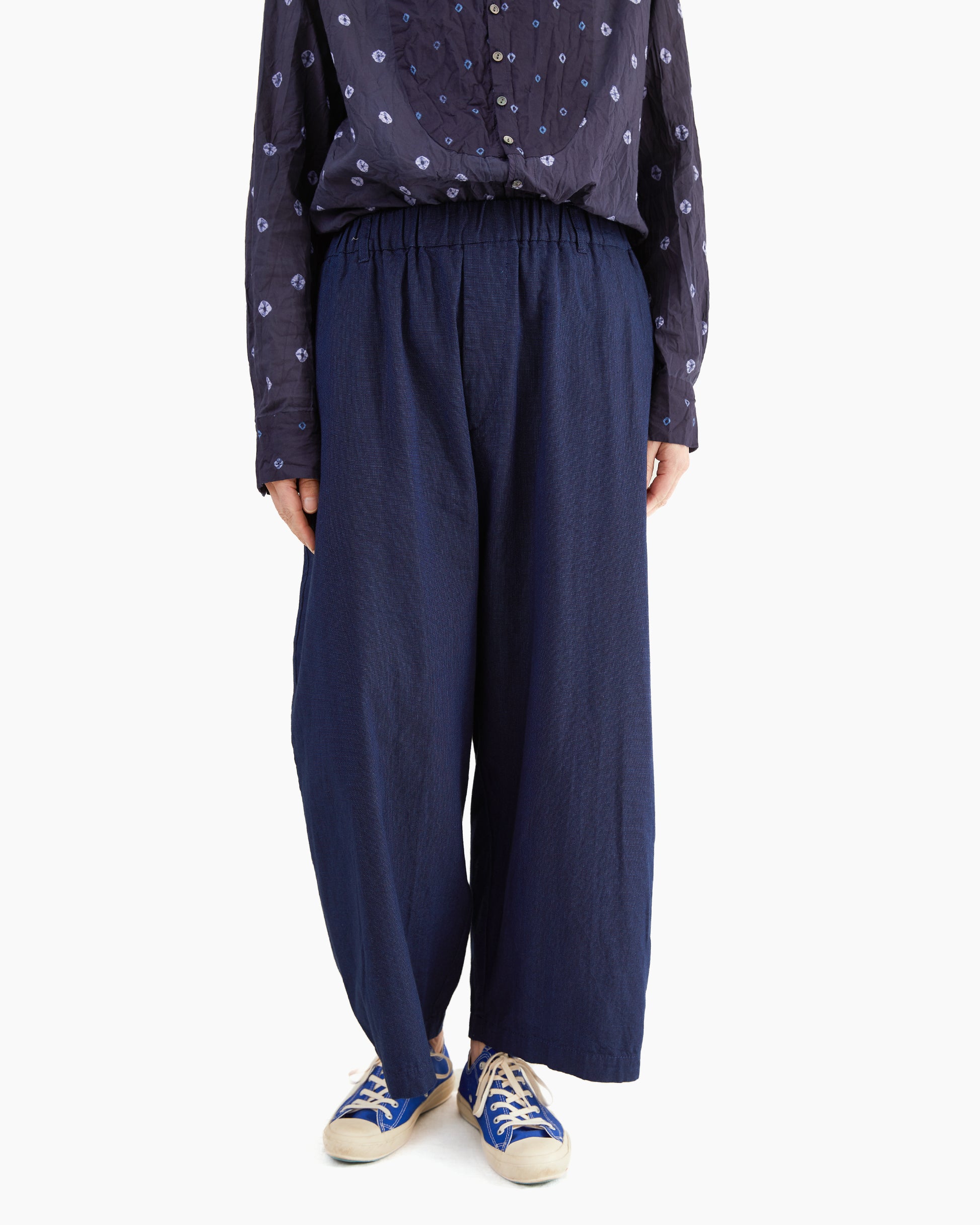 Pas de Calais Linen Indigo Chambray Pants in Navy