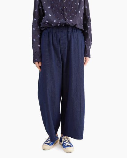 Pas de Calais Linen Indigo Chambray Pants in Navy