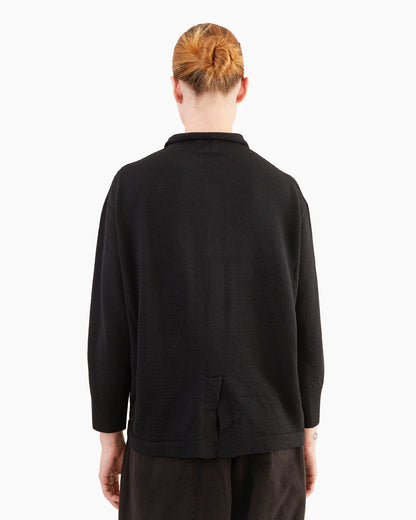 Pas de Calais Airy Merino Cardigan in Black