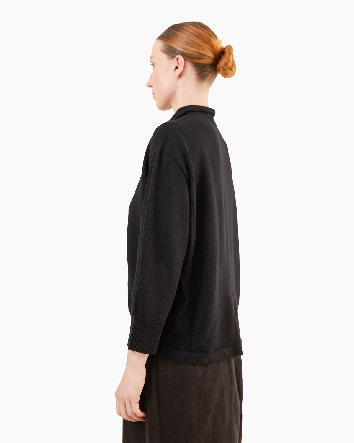 Pas de Calais Airy Merino Cardigan in Black