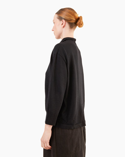 Pas de Calais Airy Merino Cardigan in Black