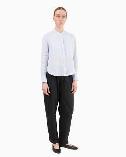 Pas de Calais High Density Plain Weave Loose Slim Pants in Off White
