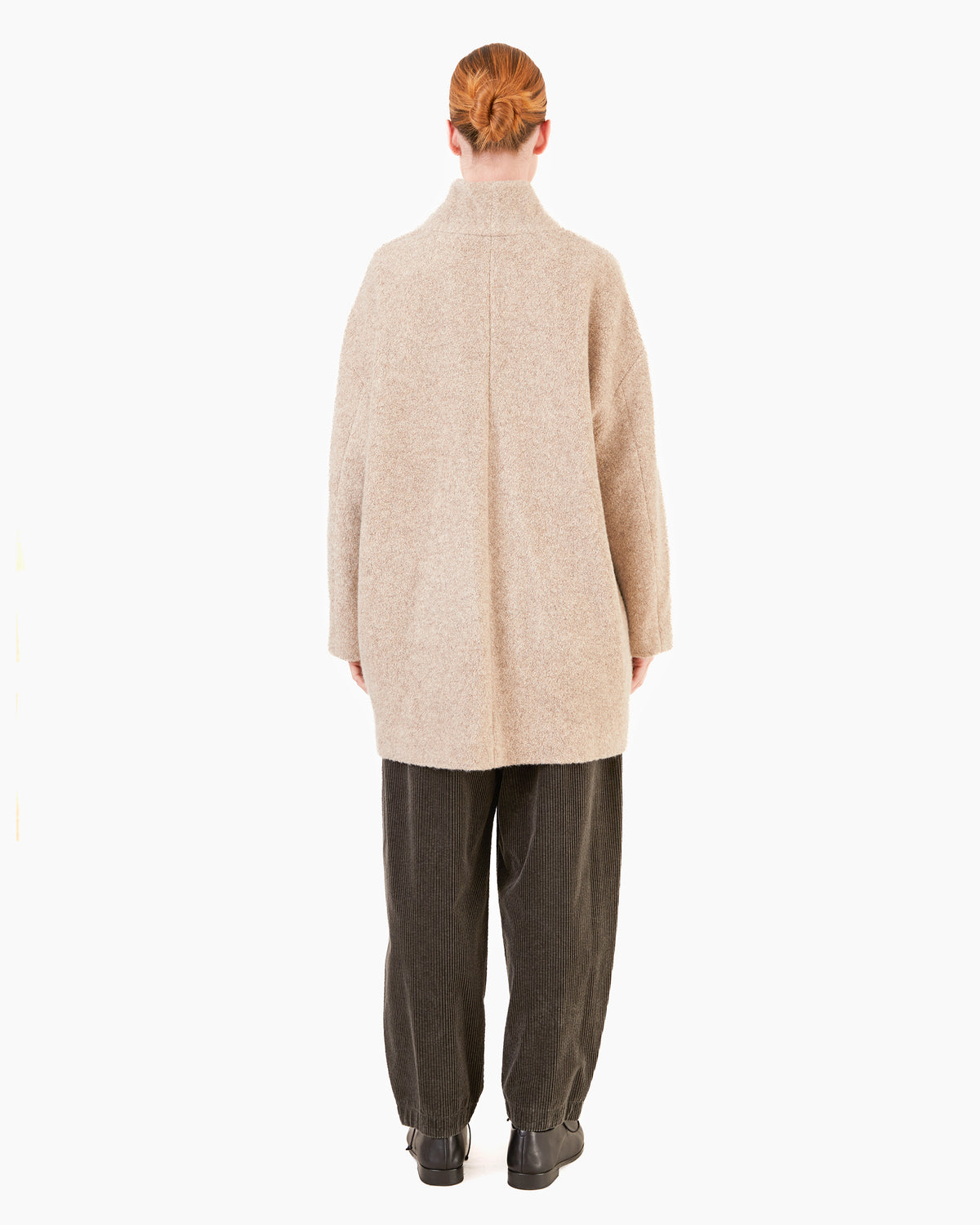 Pas de Calais Relax Cashmere Shawl-Collar Jacket in Beige