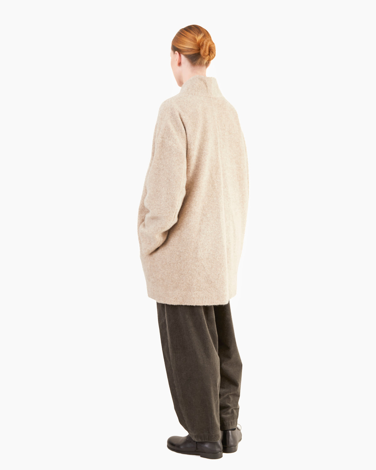 Pas de Calais Relax Cashmere Shawl-Collar Jacket in Beige