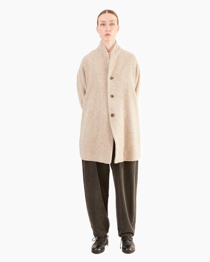 Pas de Calais Relax Cashmere Shawl-Collar Jacket in Beige