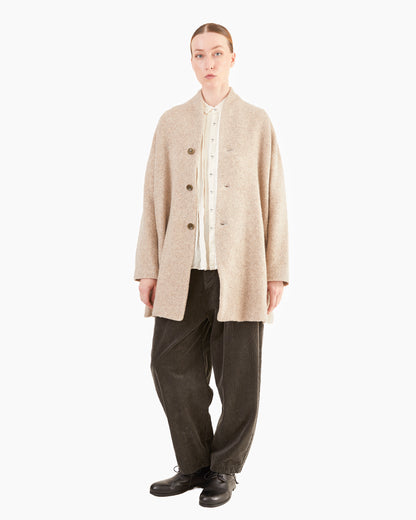 Pas de Calais Relax Cashmere Shawl-Collar Jacket in Beige