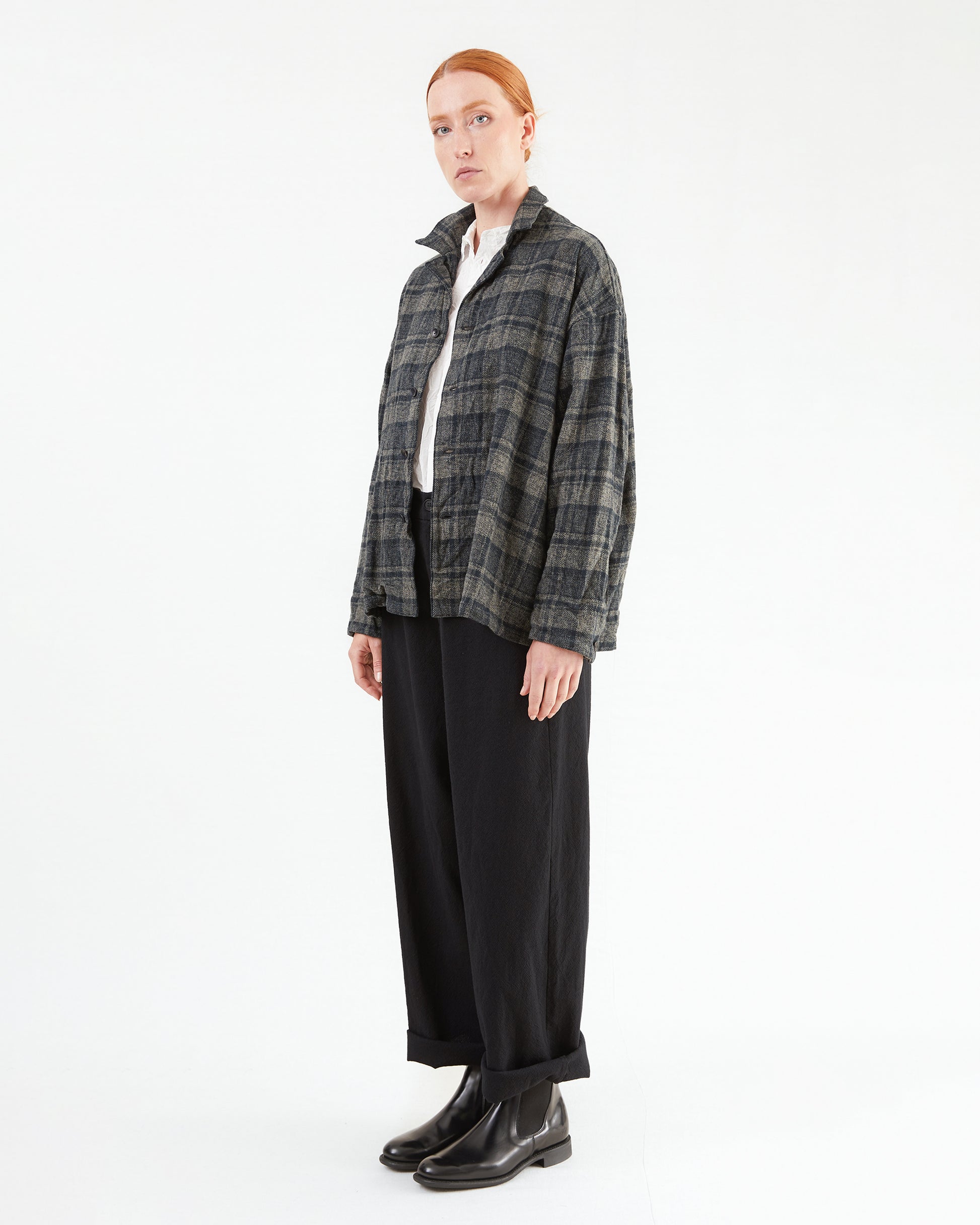 Pas de Calais Triple Low Twist Cotton Coverall in Charcoal