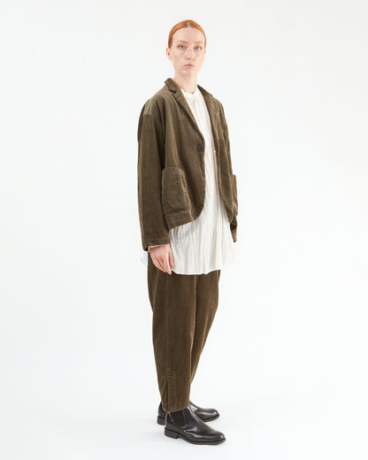 Pas de Calais Corduroy Tailored Jacket in Khaki