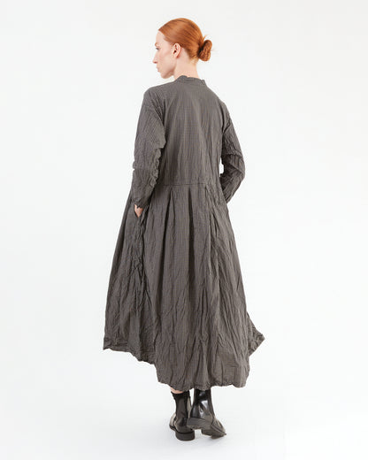Pas de Calais Washed Organic Cotton Mini Check Dress