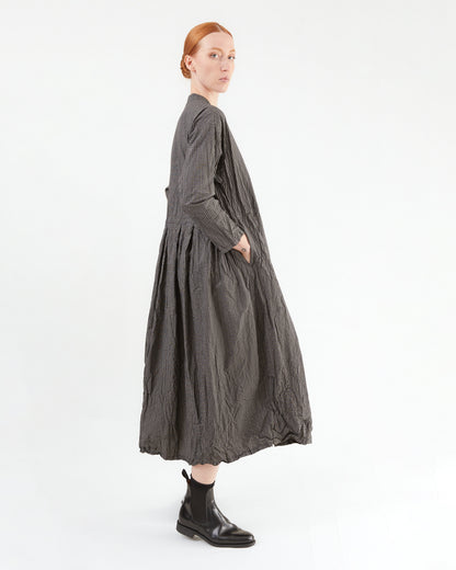 Pas de Calais Washed Organic Cotton Mini Check Dress