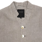 Pas de Calais French Linen Short Jacket in Grey 3