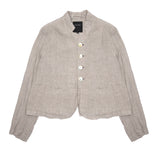 Pas de Calais French Linen Short Jacket in Grey 1