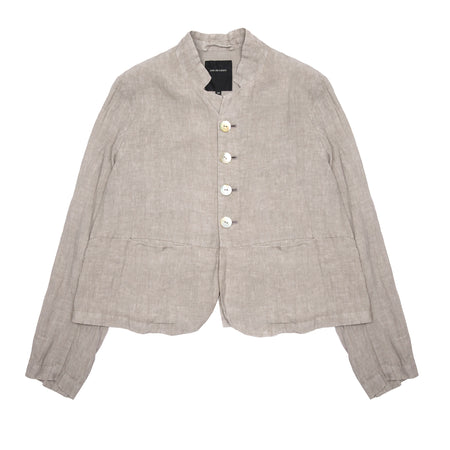 Pas de Calais French Linen Short Jacket in Grey 1