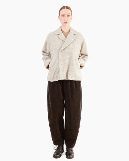 Pas de Calais Washed Corduroy Cropped Balloon Pants in Brown