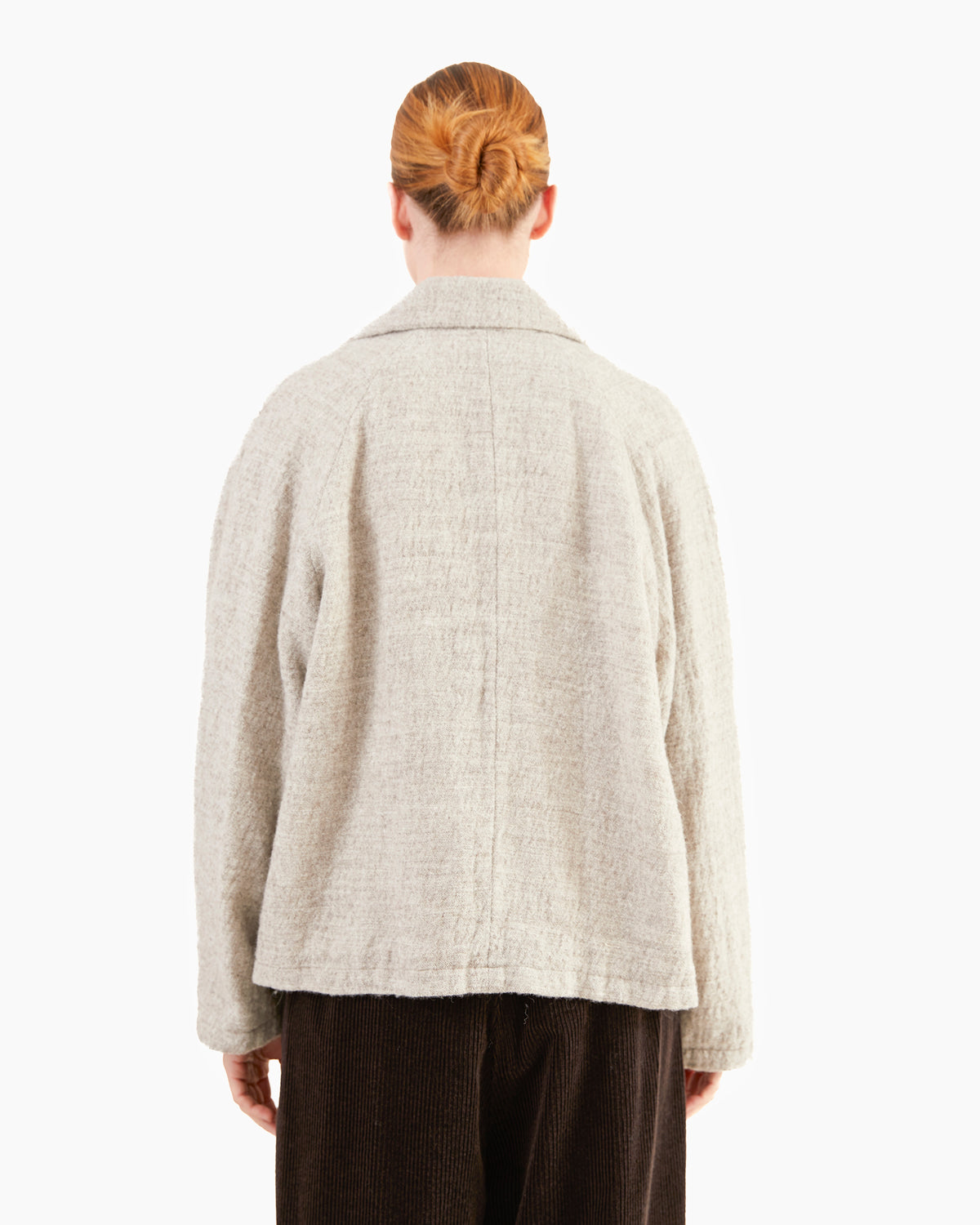 Pas de Calais Shetland Wool / Normandy Linen Chesterfield Coat in Charcoal