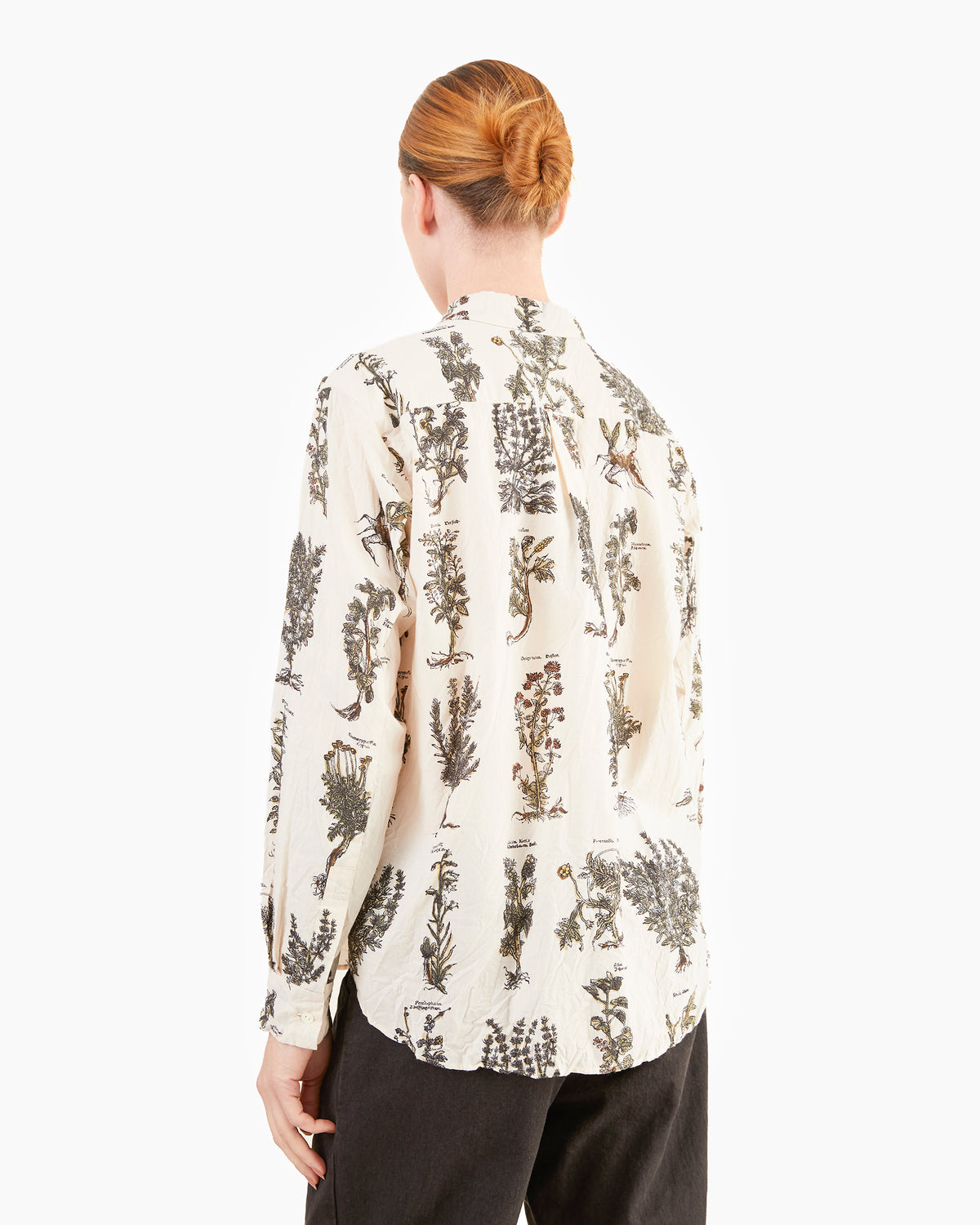 Pas de Calais Relax Fit Herbal Print Shirt in Ivory