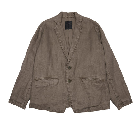 Pas de Calais Linen Tailored Jacket in Khaki 1