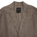 Pas de Calais Linen Tailored Jacket in Khaki 3