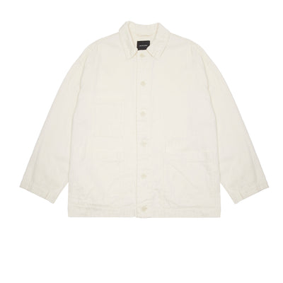 Pas de Calais Linen Cotton Satin Coverall Jacket in Natural 1