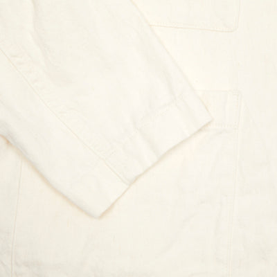 Pas de Calais Linen Cotton Satin Coverall Jacket in Natural 2