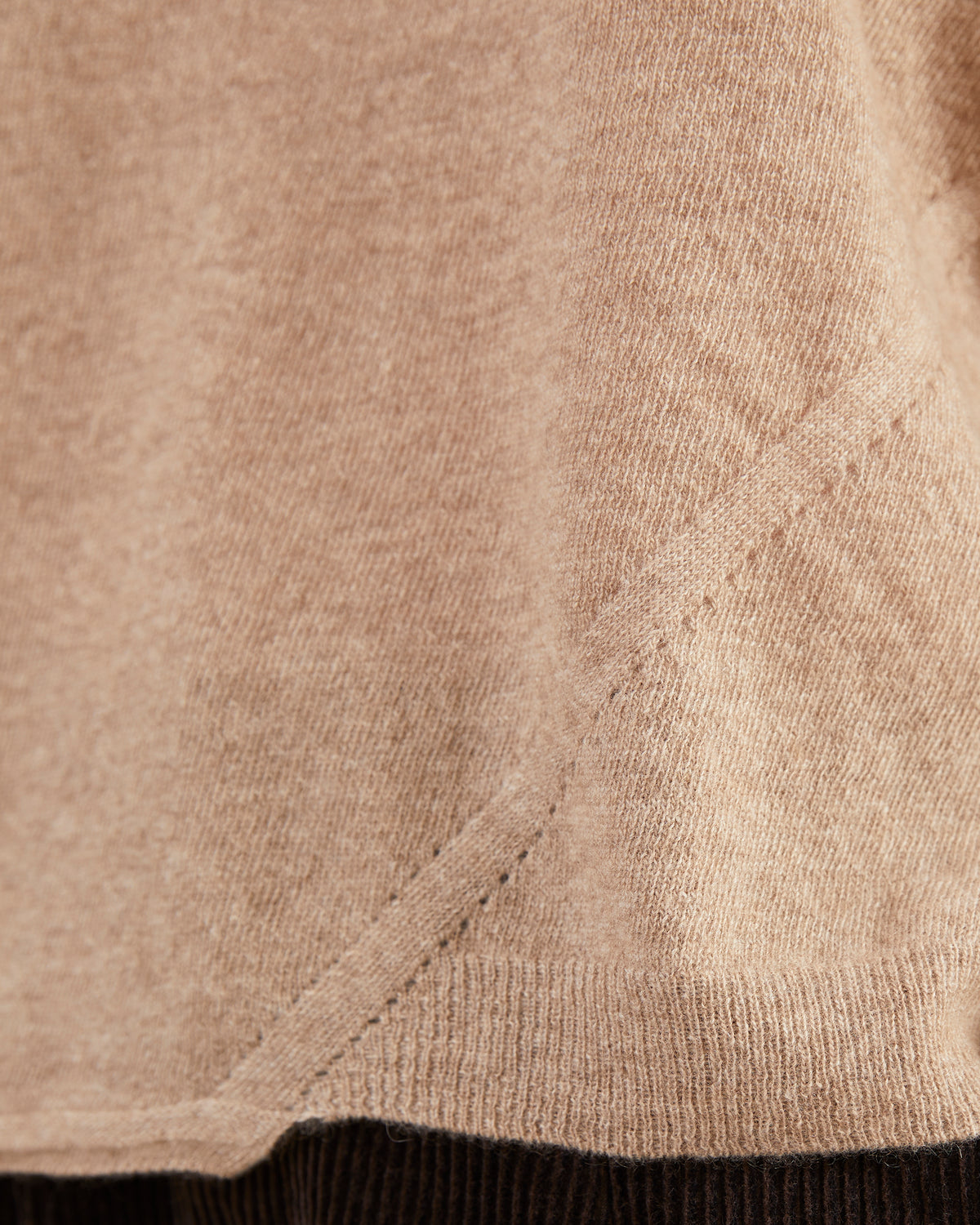 Pas de Calais Pure Cashmere Eyelet Stitch Pullover in Natural