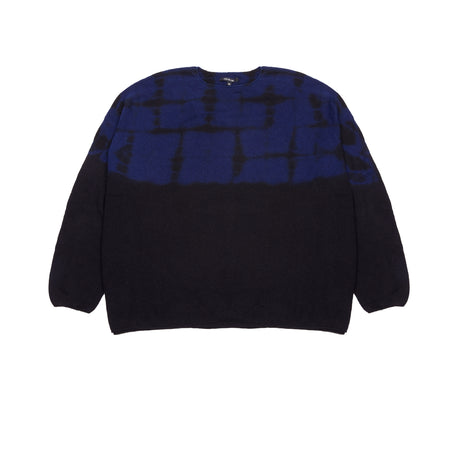 Pas de Calais Knitted Omotenashi Pullover in Black/Blue