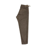 Pas de Calais Linen Tapered Trousers in Khaki 4