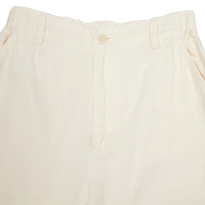 Pas de Calais Linen Cotton Satin Wide Trousers in Natural 2