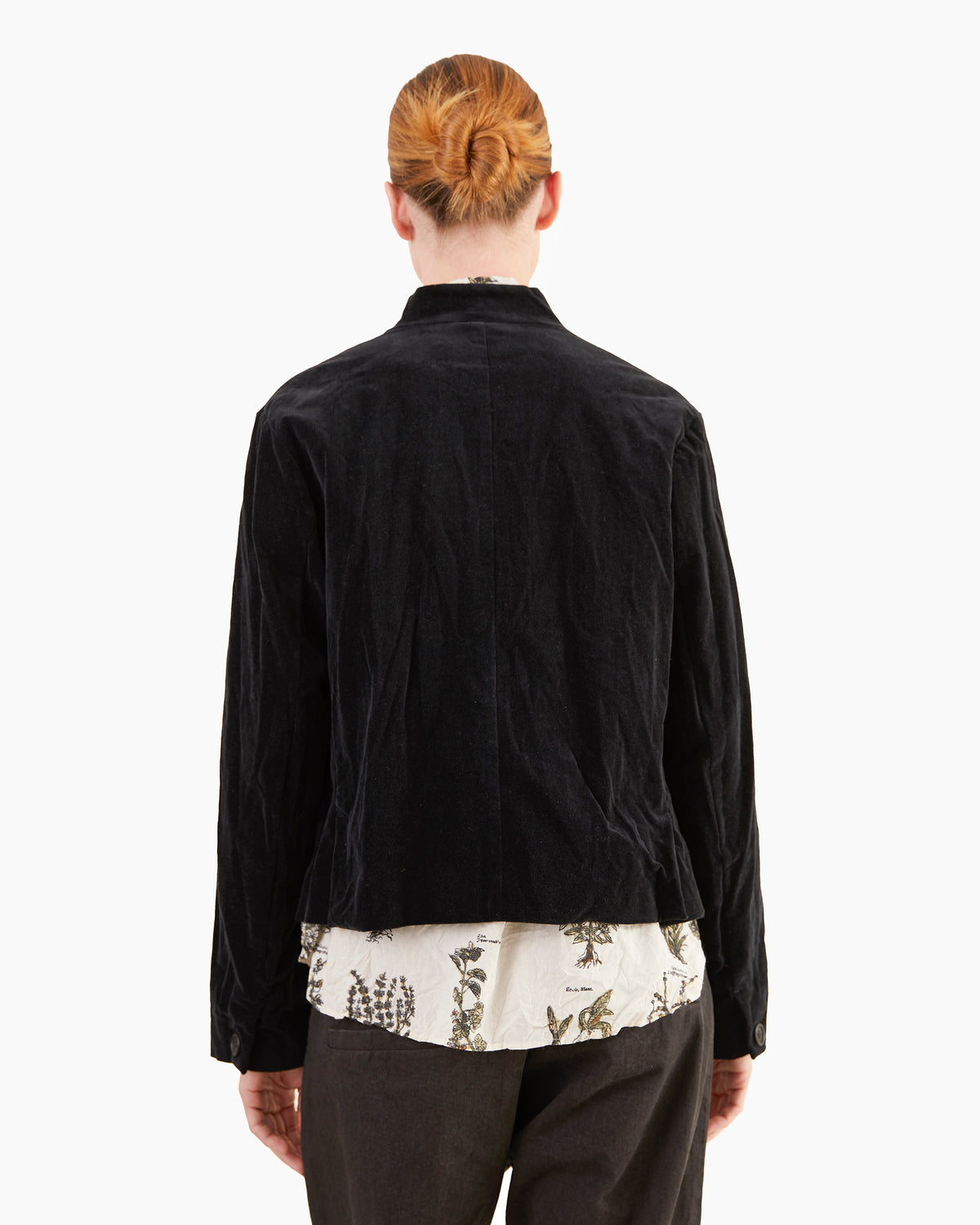 Pas de Calais Velvet Tailored Jacket in Black