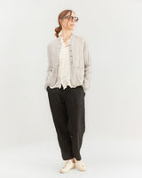 Pas de Calais French Linen Short Jacket in Grey